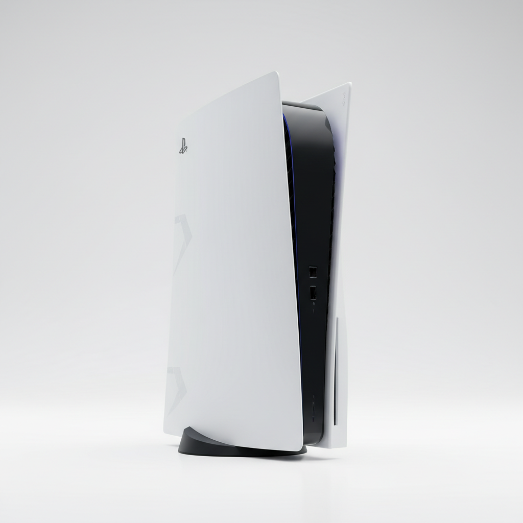 PS5 Slim Digital Edition Console - Angle View