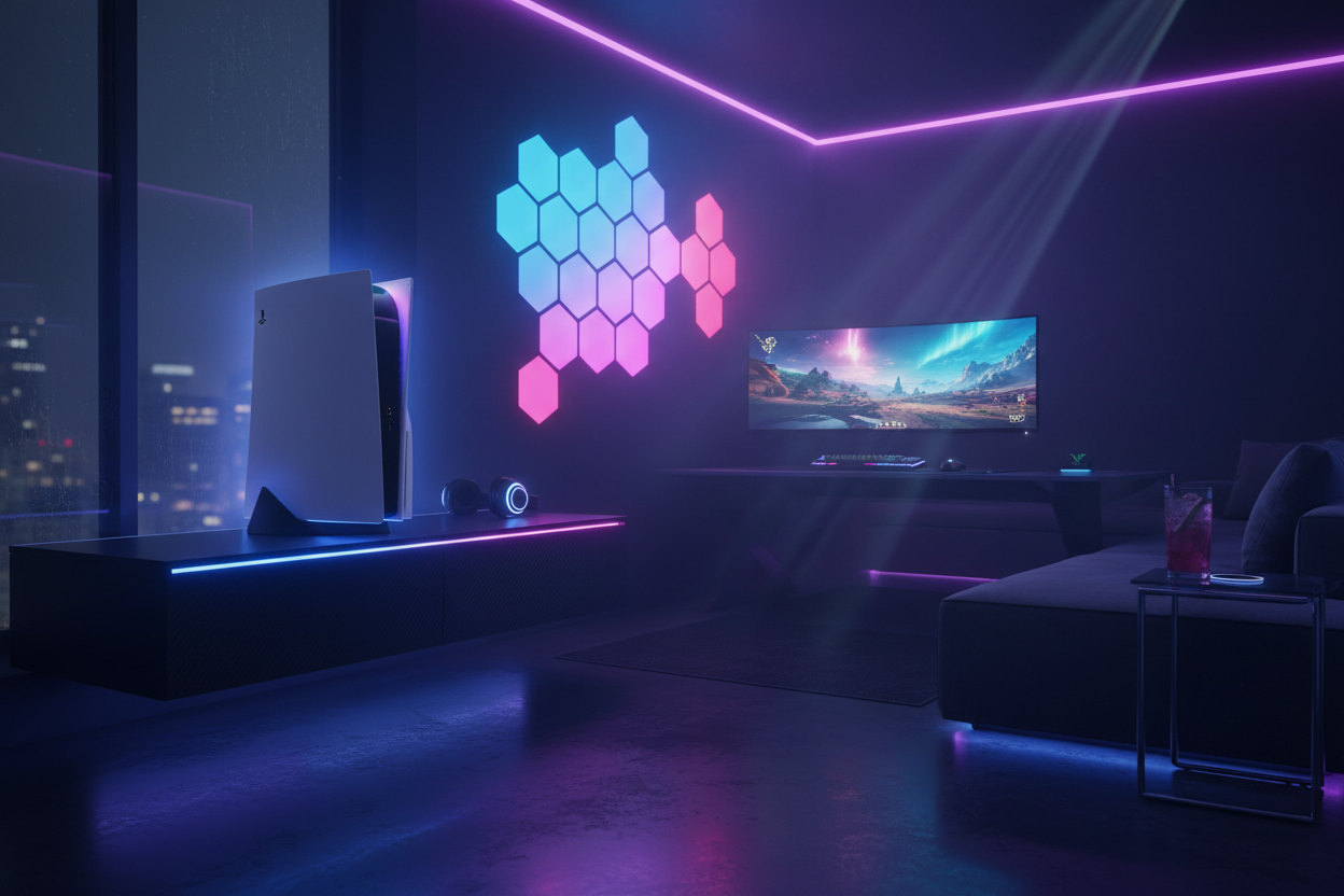 PS5 Vertical Stand - Cinematic Lifestyle